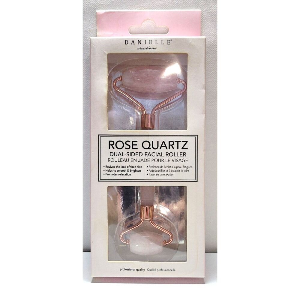 Danielle Rose Quartz Dual‑Sided Facial Roller – New